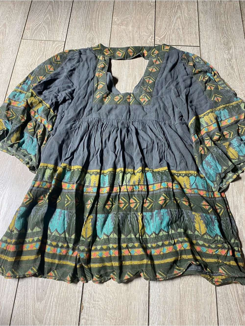 Free People Boho mini dress Bell Sleeves - Picture 2 of 3